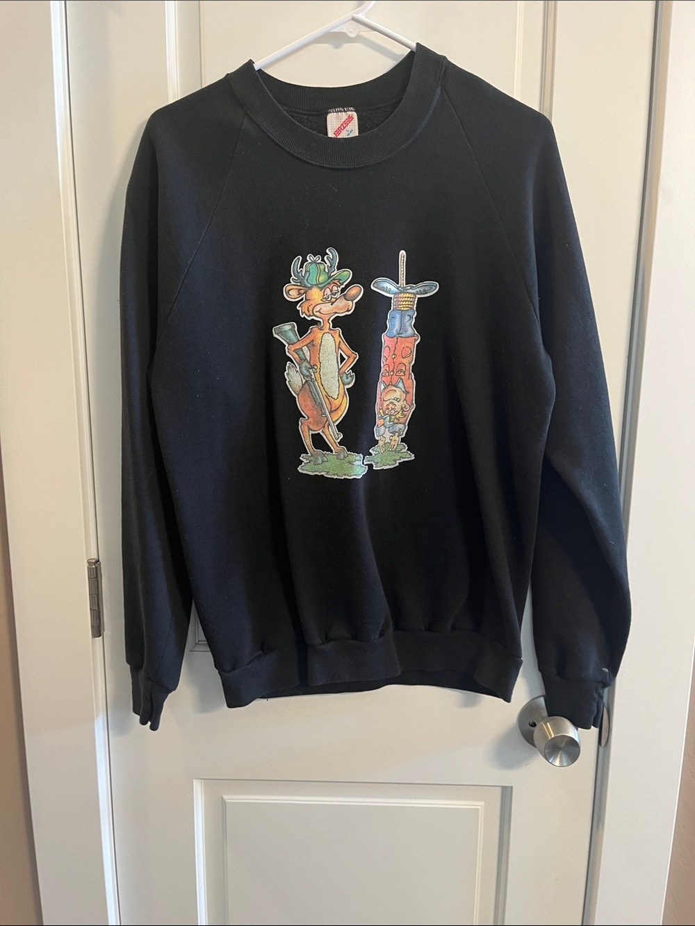 Vintage Jerzees Black Crewneck